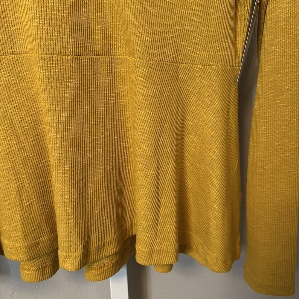 NWT Wrangler mustard yellow size large knit top - Picture 4 of 5